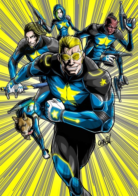 オリジナルアメコミ風イラスト