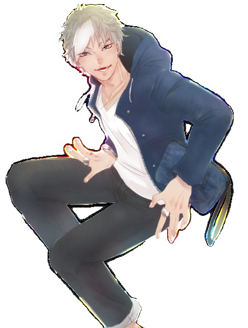 男の子/全身/簡単な背景