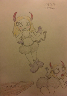 過去ご依頼品「節分のお菓子のパッケージの鬼娘」