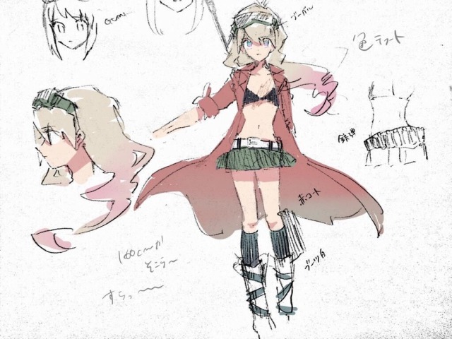 キャラクターデザイン ラフ