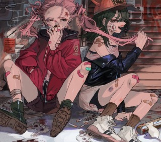 ピンク系イラスト