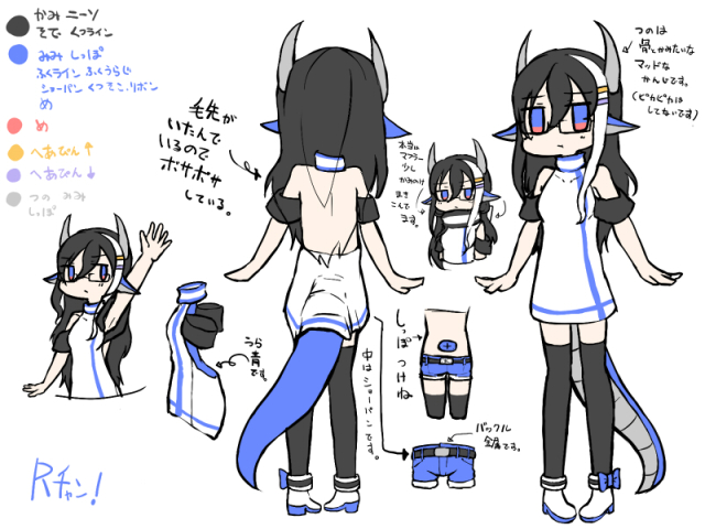 配信用アバター設定画からPuppet用イラストサンプル