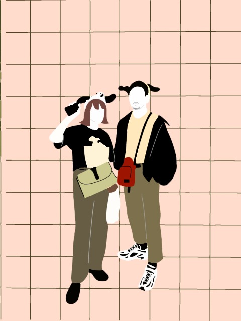 複数人物(顔なし)