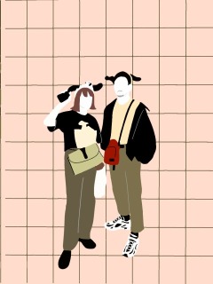 複数人物(顔なし)