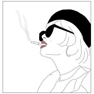 流行りのニュアンス系シンプル線画