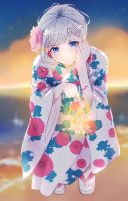 線香花火、君と