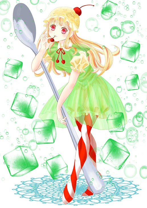 クリームソーダ擬人化イラストの制作過程 スキマ スキルのオーダーメイドマーケット Skima