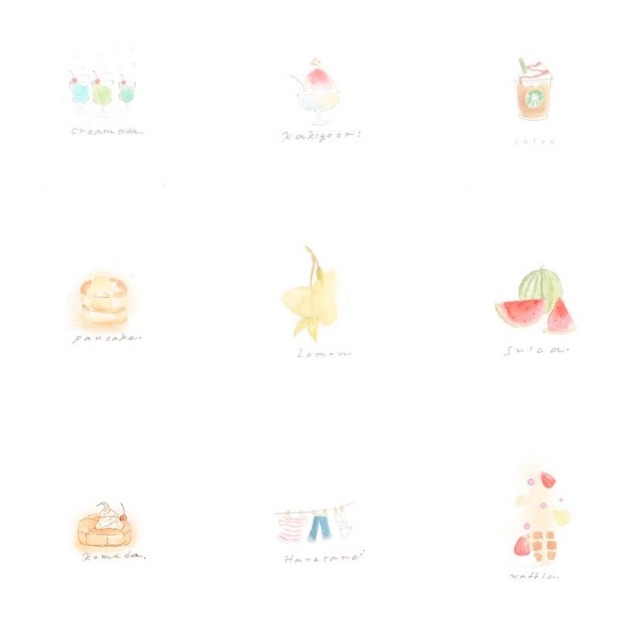 今までの作品【透明水彩で日常とアクリル画で空⠀】