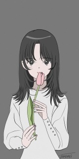 少女とチューリップ