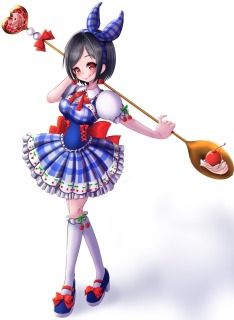 ギンガムチェックとさくらんぼ