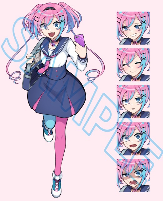 差分付き立ち絵