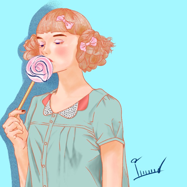 自分の絵柄で写真を模写