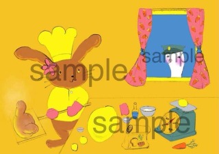 パン屋でウサギのミミ