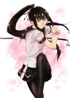 桜と刀と女子高生