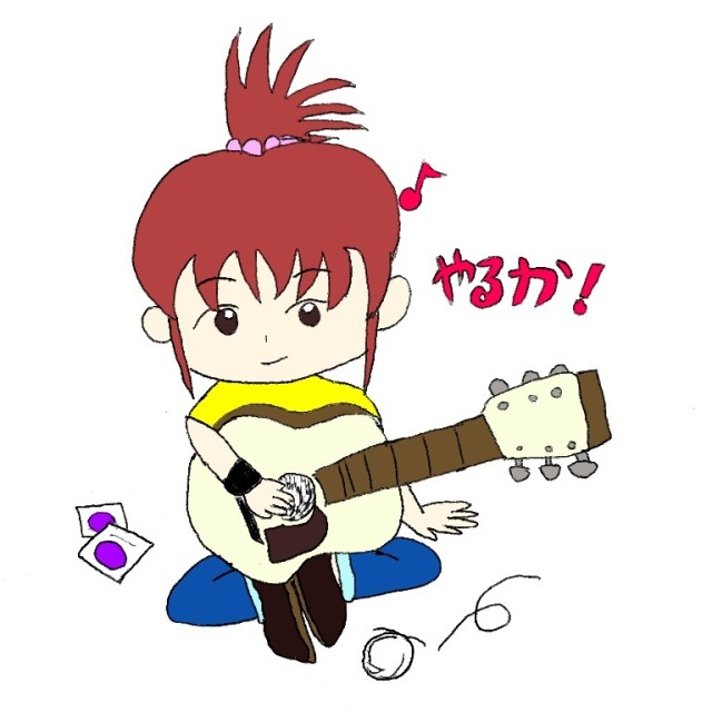 ギター女子【弦張り替え】