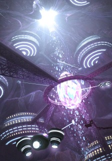 洞窟の浮遊結晶と研究施設