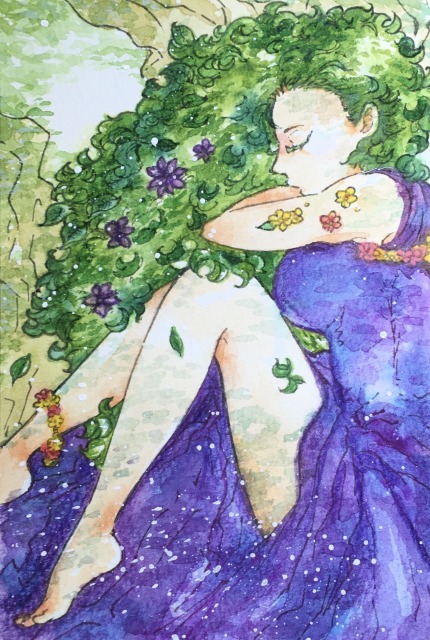 お昼寝の森の女神