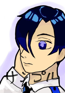 髪で片目が隠れた男性