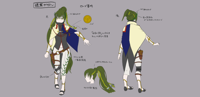 (依頼品)キャラクターデザインラフ案