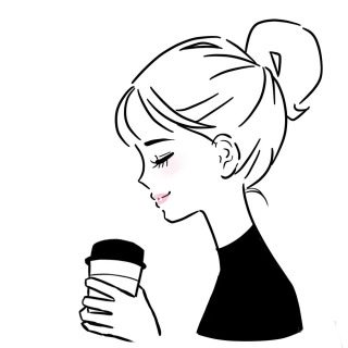 シンプルガーリーな横顔