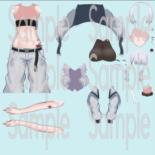 Live2Dパーツ分けサンプル