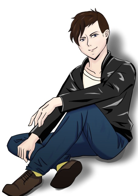 革ジャンの男性