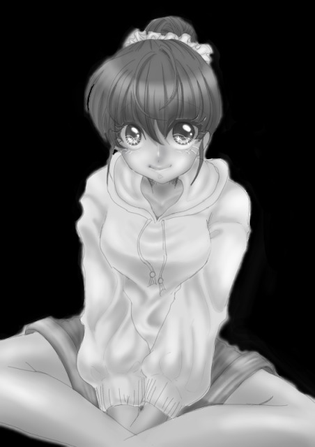 オリジナル　モノクロイラスト