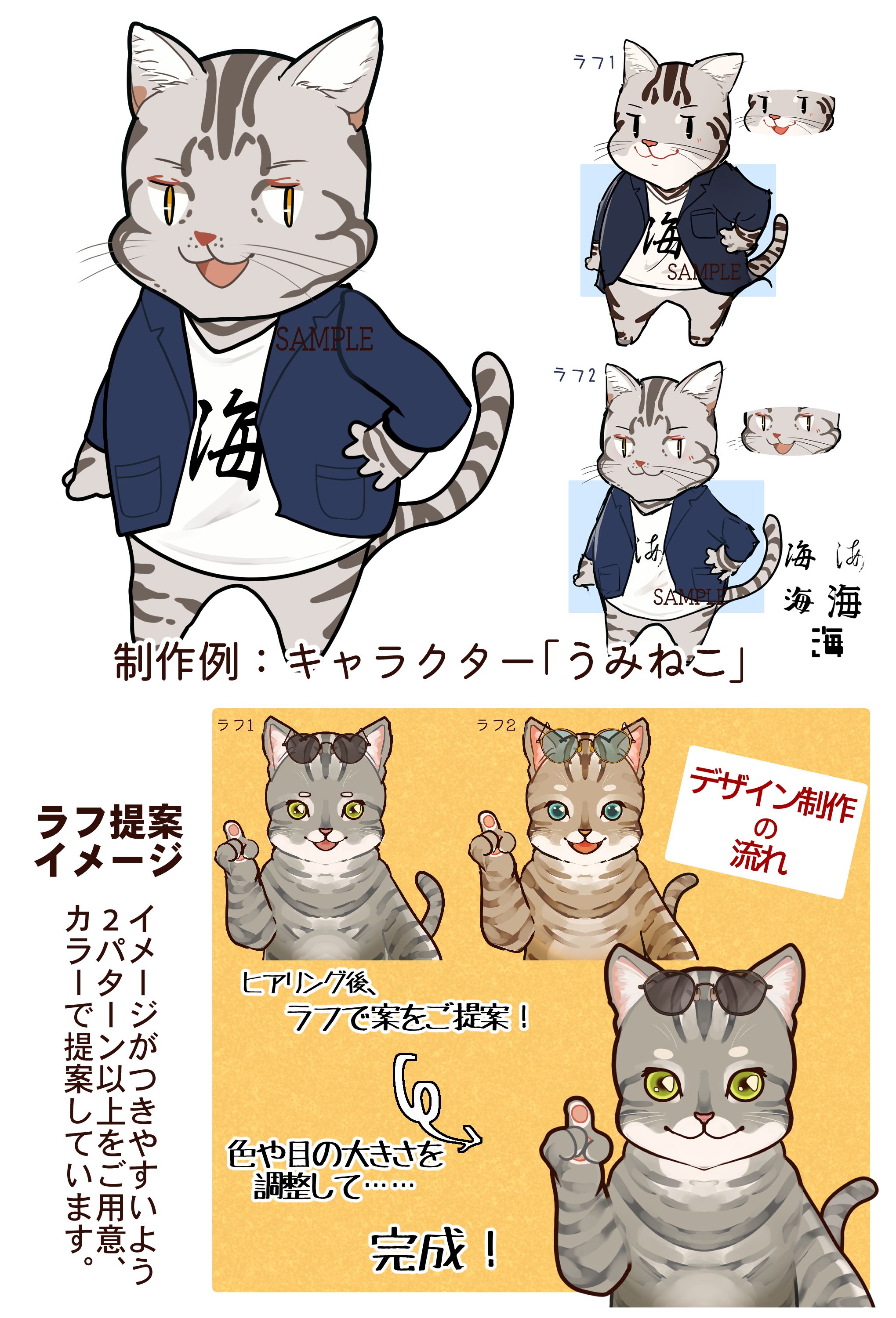 動物イラスト制作例 デフォルメ スキマ スキルのオーダーメイドマーケット Skima