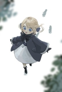 雪中遊ぶ女の子