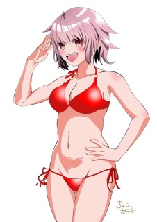 赤ビキニの女の子