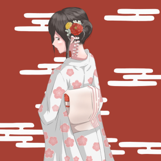 着物を着た女性