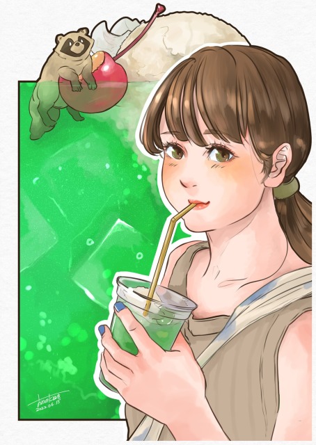 メロンクリームソーダとたぬき