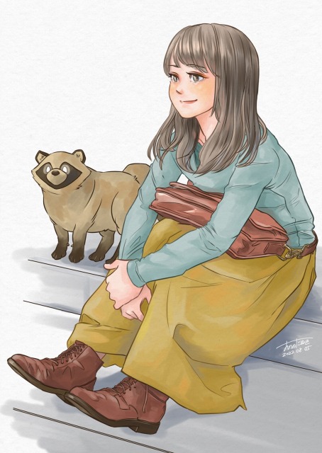 待ち人とたぬき