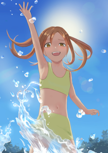 キャラと背景イラスト