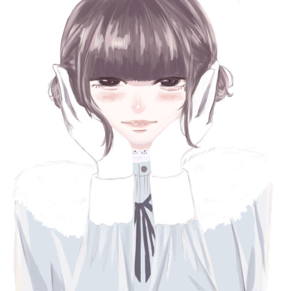 お団子のかわいいお嬢様