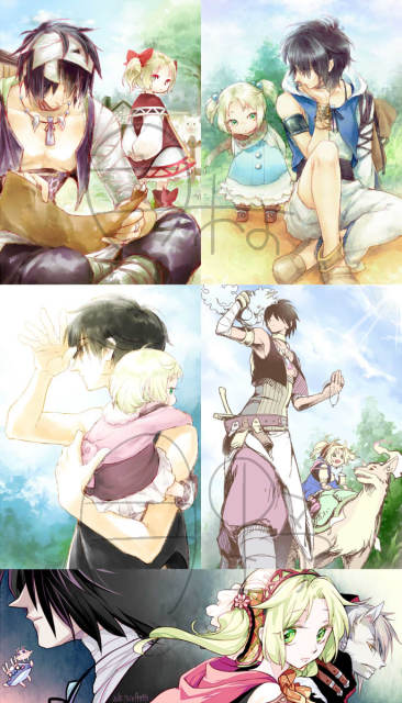 漫画の表紙用に描いたのとか