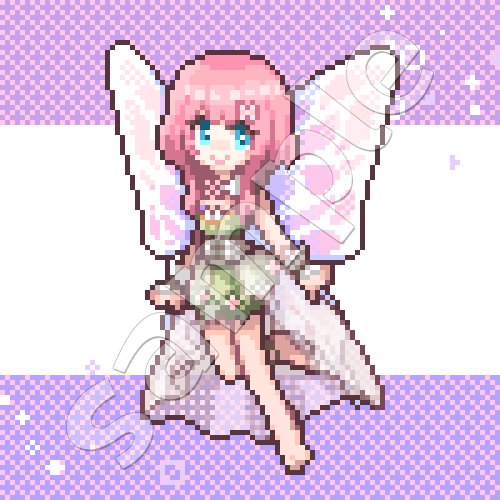 【複数枚有】100&times;100pxドット絵コミッションsample