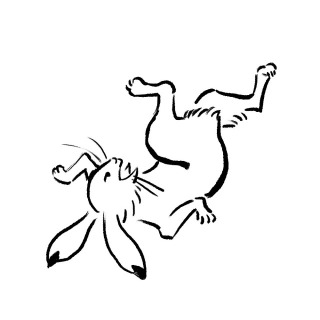 鳥獣戯画のウサギ