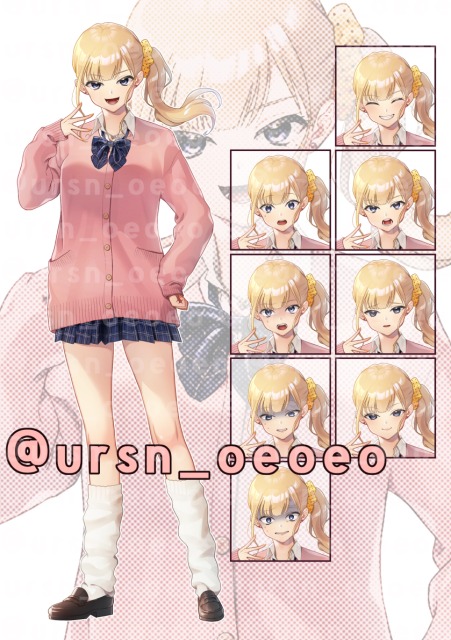 立ち絵　女子高生