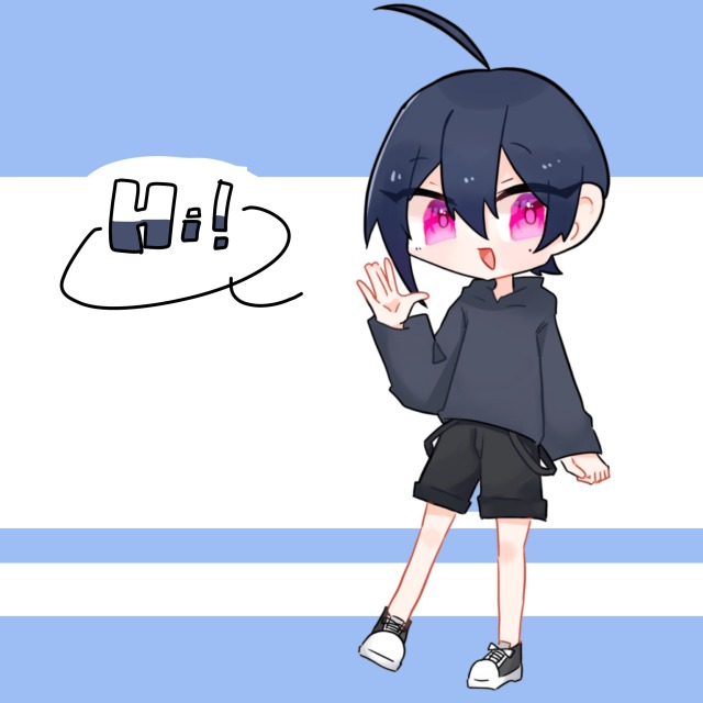 自キャラ全身デフォルメ絵