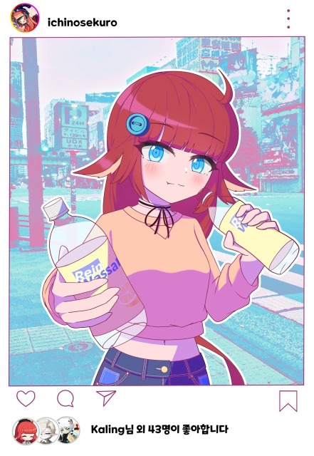 アニメ風のイラストを描きます