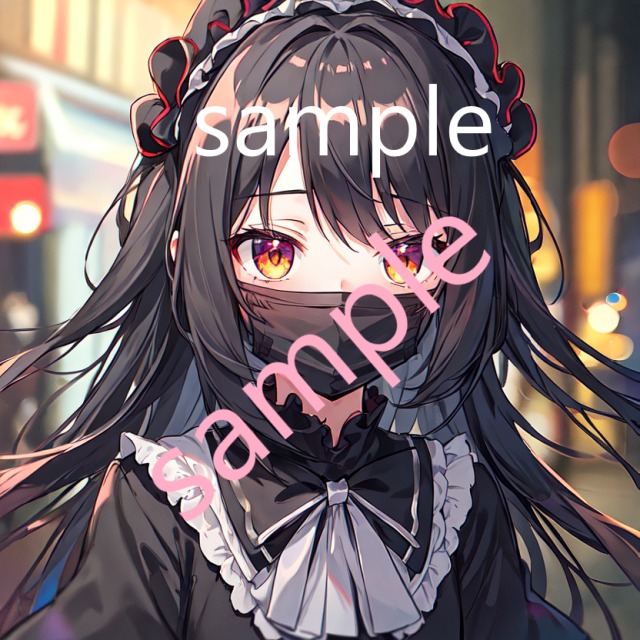 黒マスク　少女