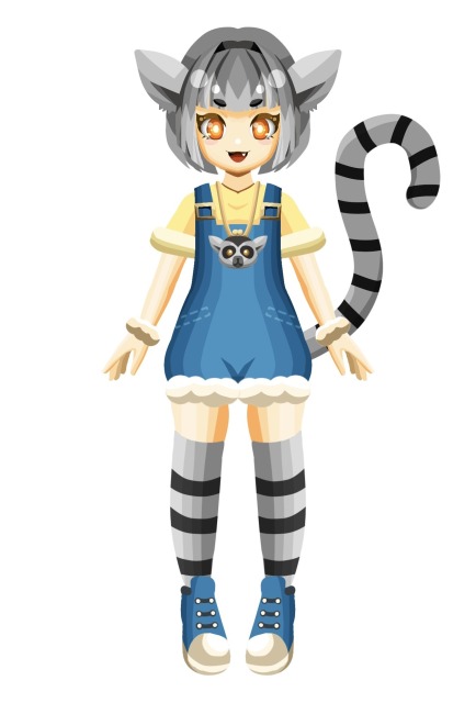 ワオキツネザルの女の子