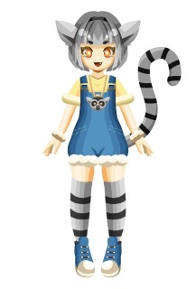 ワオキツネザルの女の子