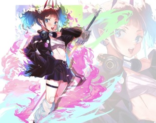 ゲーム立ち絵風イラスト