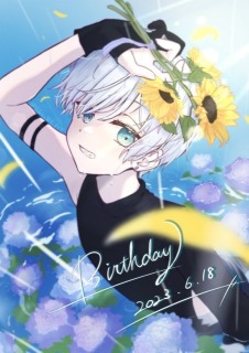 代理キャラ兼うちの子のお誕生にイラスト