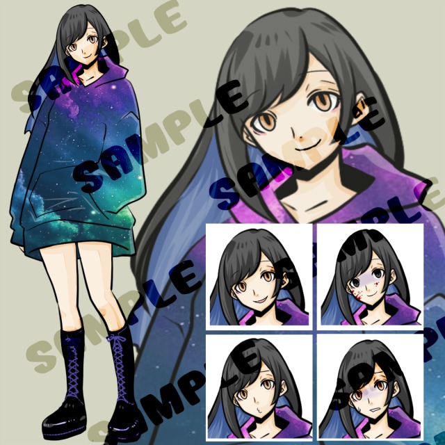 絵柄、塗り、サンプルです