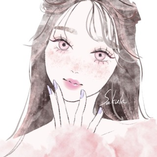 ちびハーフアップ x ピンク