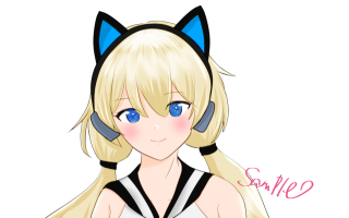 猫耳ヘッドホン娘