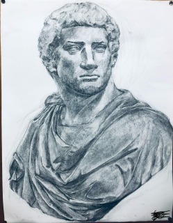木炭デッサン（ブルータス、ラオコーン）